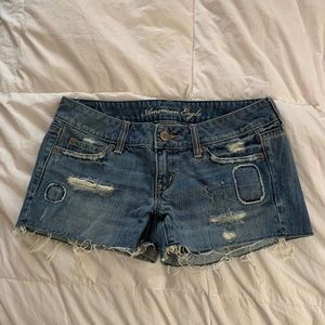 American Eagle Distressed Jean Shorts Size…